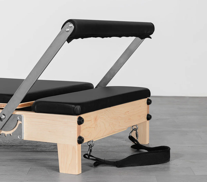 Contour Folding Wooden Pilates Reformer Machine (Black)