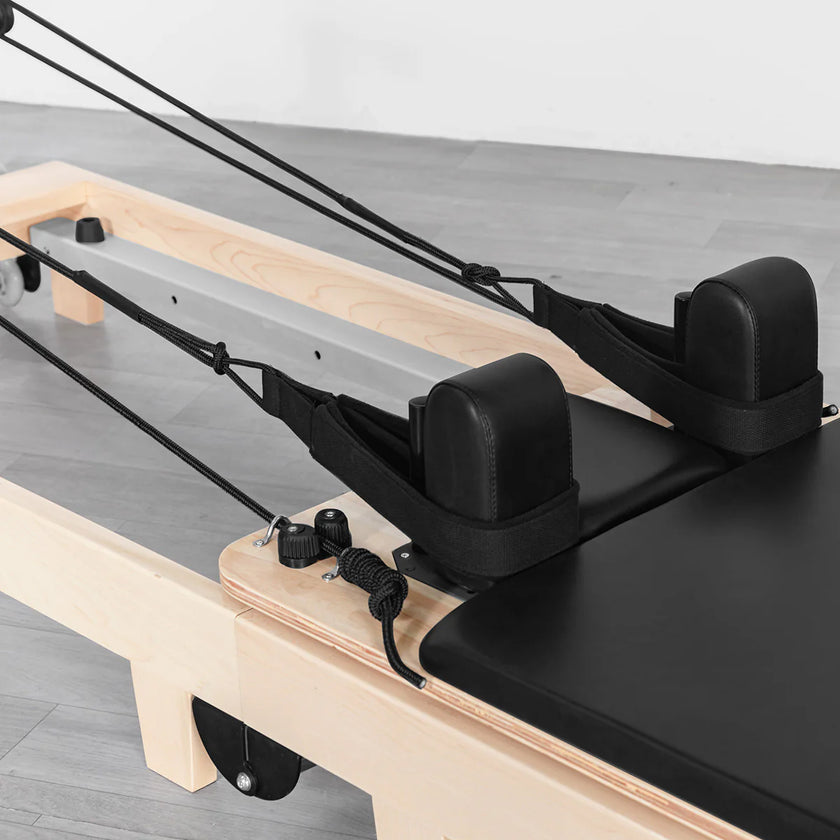 Contour Foldable Wooden Pilates Reformer Machine (Black)