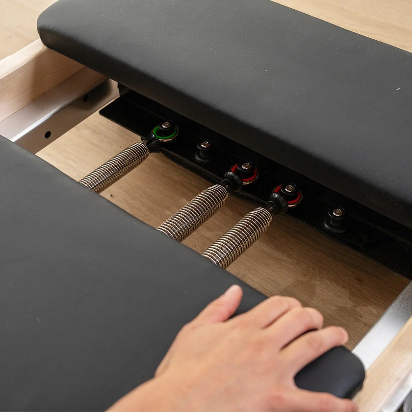 Contour Foldable Wooden Pilates Reformer Machine (Black)