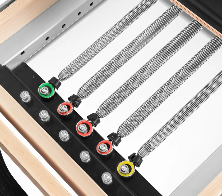 Contour Foldable Wooden Pilates Reformer Machine (Black)