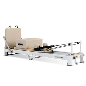 Shop the portable Contour Pro Pilates Reformer machine in beige. Perfect for home exercises, compact folding design, and smooth, effective workouts.