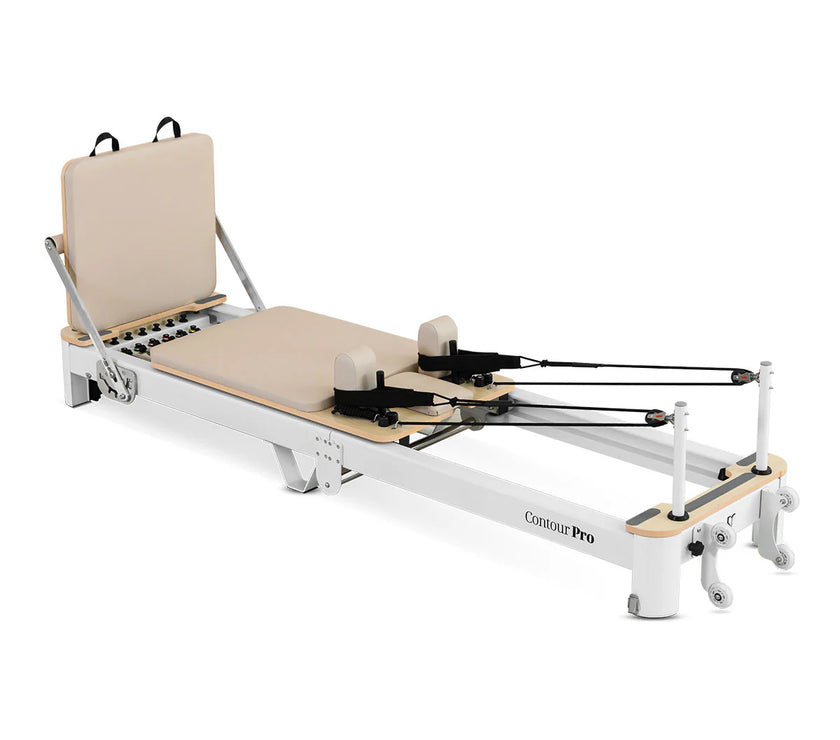 Contour Pro Folding Aluminum Pilates Reformer Bed Set (Beige) - PRE ORDER