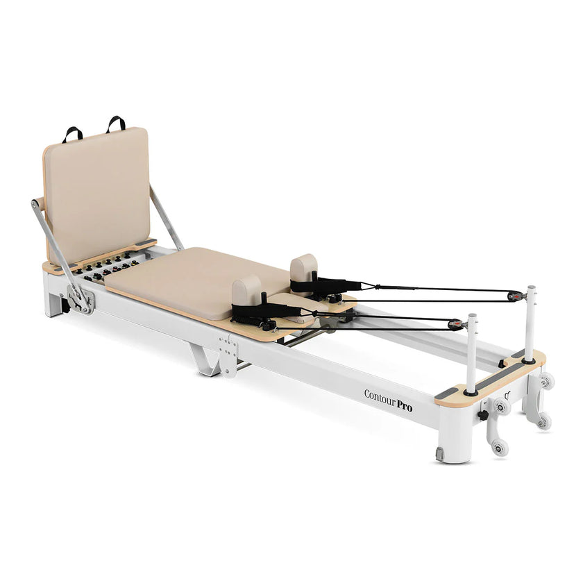 Contour Pro Folding Aluminum Pilates Reformer Bed Set (Beige) - PRE ORDER