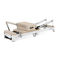 Shop the portable Contour Pro Pilates Reformer machine in beige. Perfect for home exercises, compact folding design, and smooth, effective workouts.