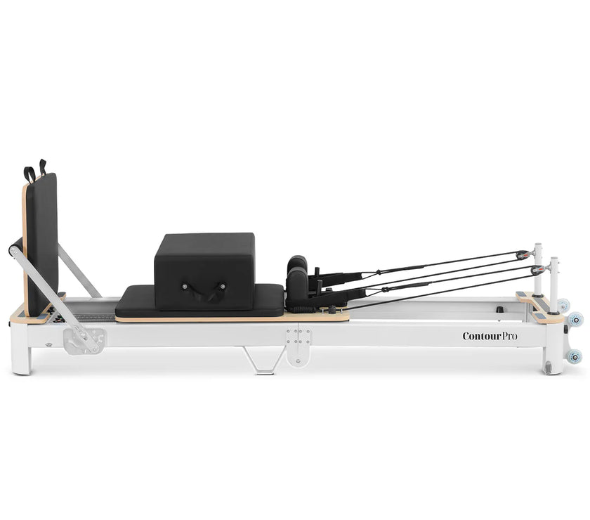 Shop the Contour Pro portable Pilates reformer machine. Perfect for home Pilates reformer exercises. Buy now and enjoy a durable, foldable, high-quality design.