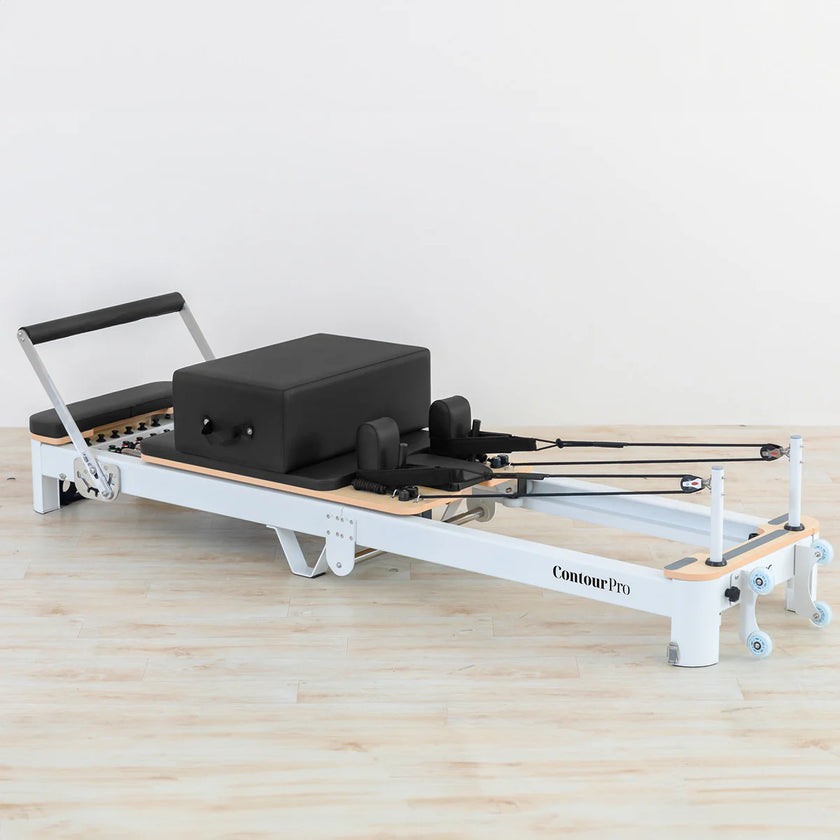 Contour Pro Folding Aluminum Pilates Reformer Bed Set (Black) - PRE ORDER