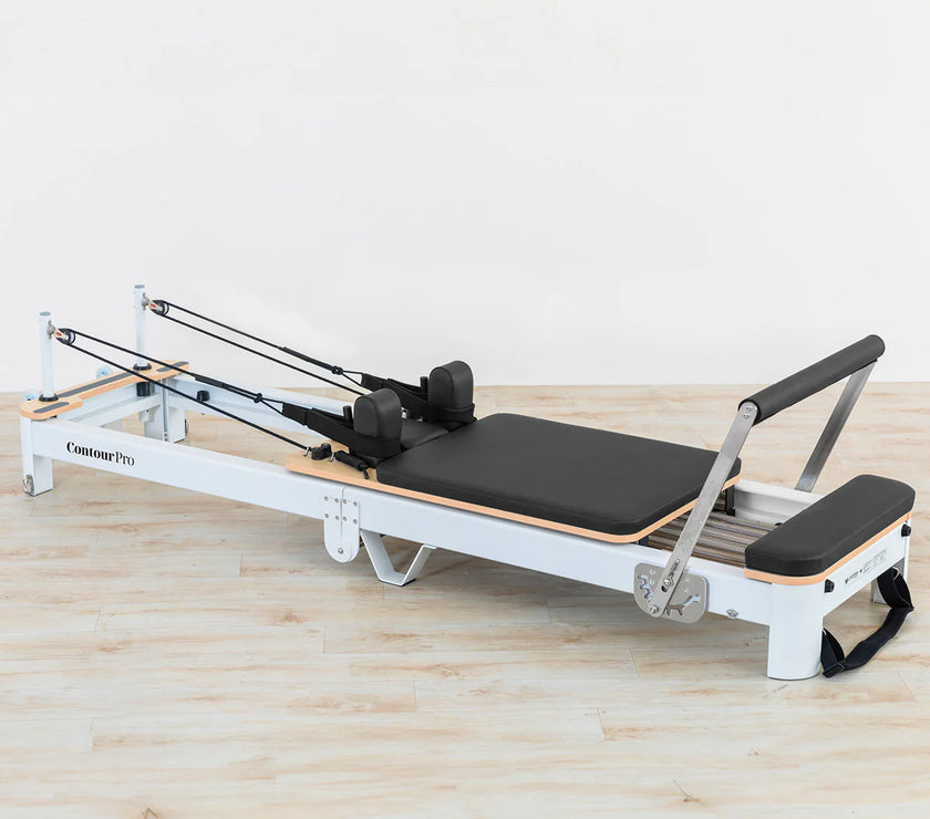 Contour Pro Folding Aluminum Pilates Reformer Bed Set (Black) - PRE ORDER