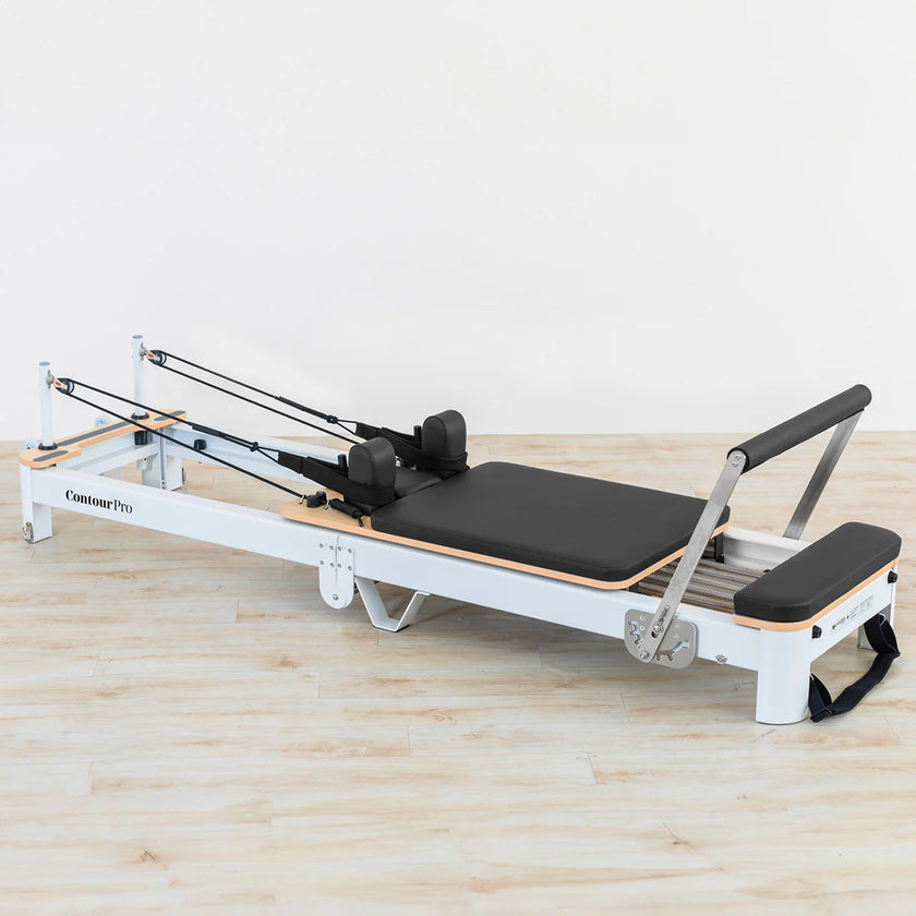 Contour Pro Folding Aluminum Pilates Reformer Bed Set (Black) - PRE ORDER