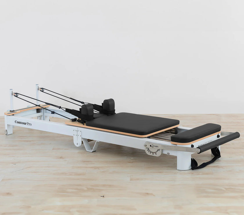 Contour Pro Folding Aluminum Pilates Reformer Bed Set (Black) - PRE ORDER