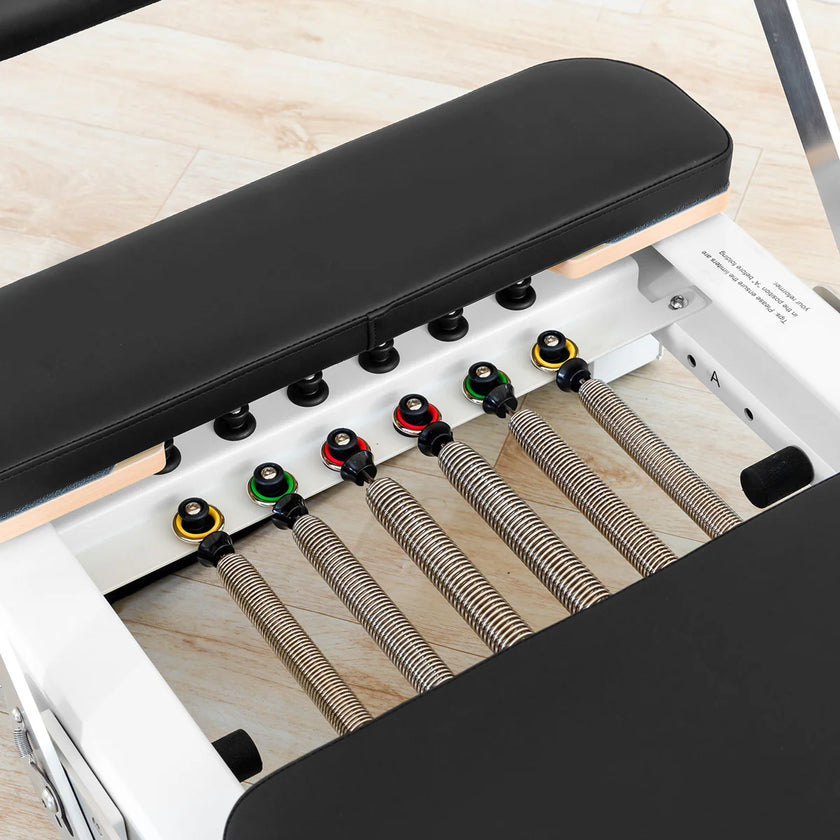 Contour Pro Folding Aluminum Pilates Reformer Bed Set (Black) - PRE ORDER