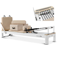 Contour Pro Aluminium Pilates Reformer Machine (Beige) - PRE ORDER
