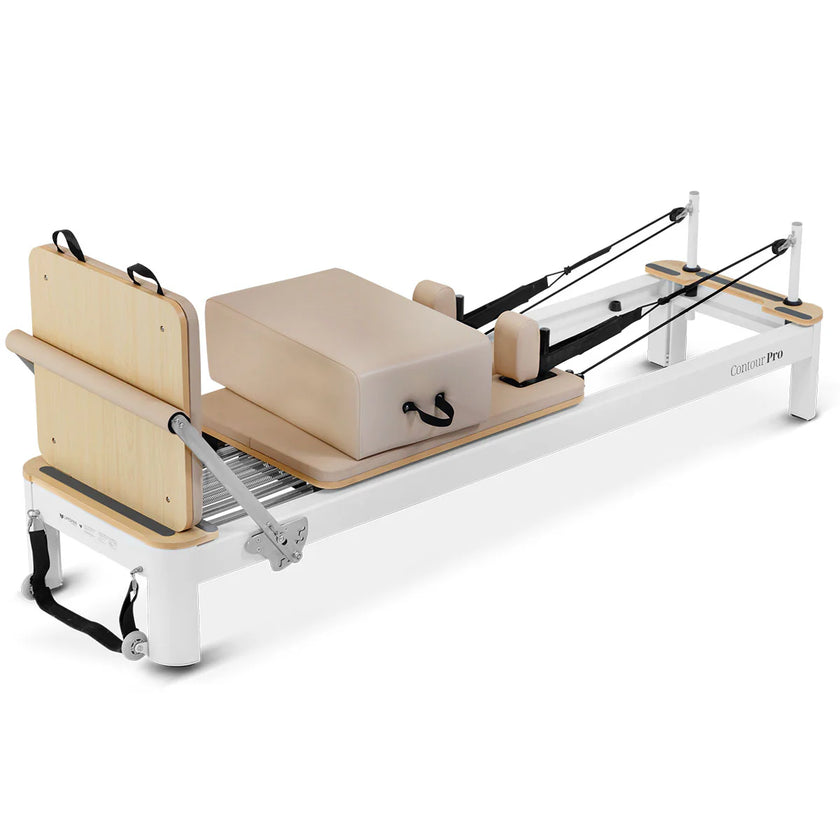 Contour Pro Aluminium Pilates Reformer Machine (Beige) - PRE ORDER