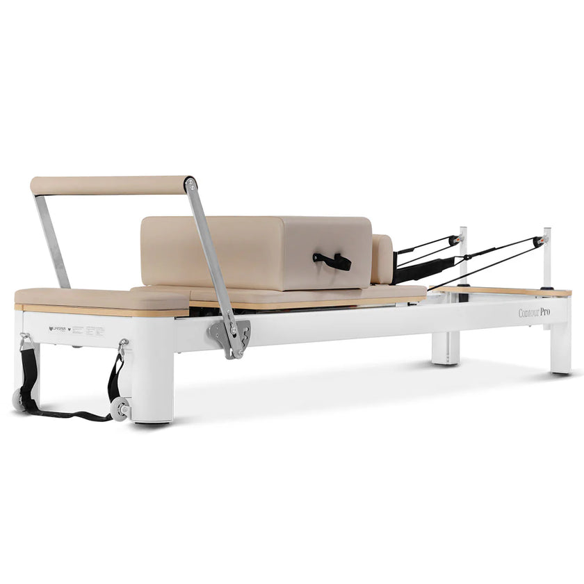 Contour Pro Aluminium Pilates Reformer Machine (Beige) - PRE ORDER