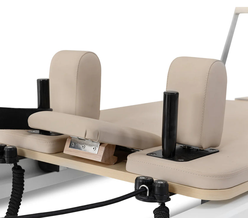Contour Folding Wooden Pilates Reformer Machine (Beige)