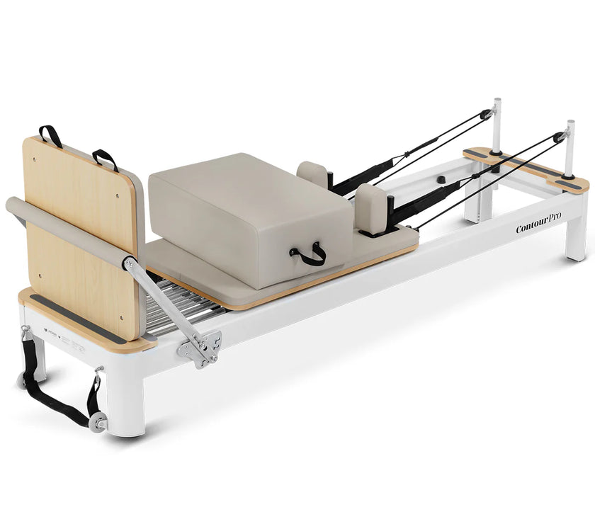 Shop the Contour Pro Pilates Reformer machine. Perfect for pilates reformer exercises at home. Buy this portable pilates reformer now and elevate your workouts.