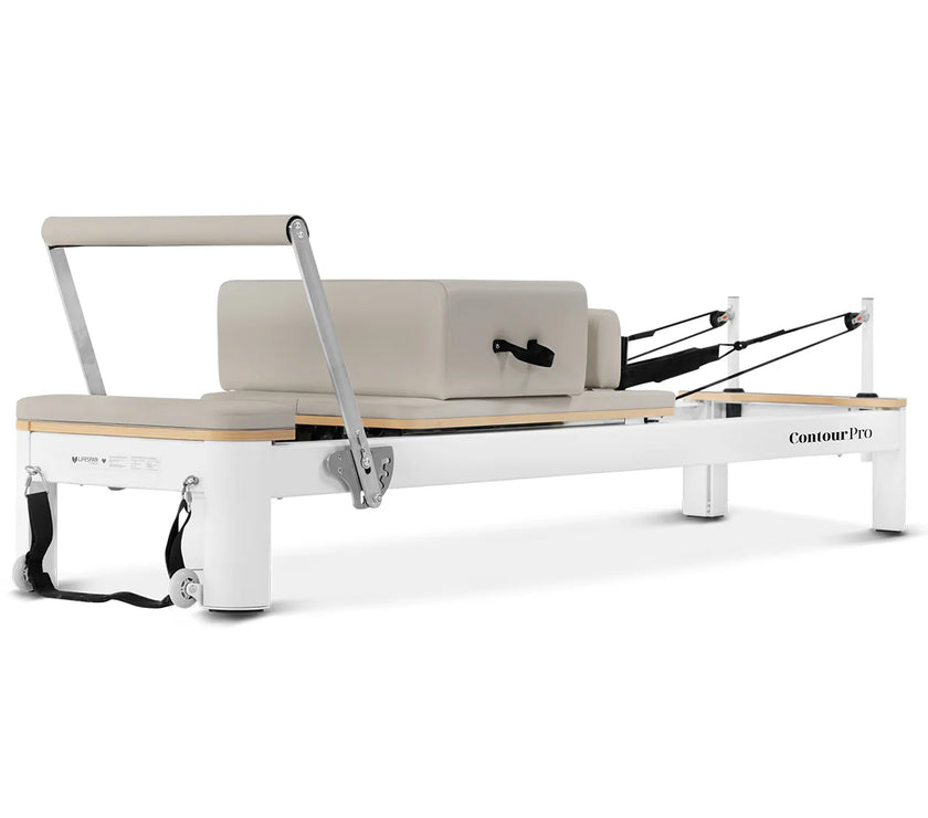 Shop the Contour Pro Pilates Reformer machine. Perfect for pilates reformer exercises at home. Buy this portable pilates reformer now and elevate your workouts.