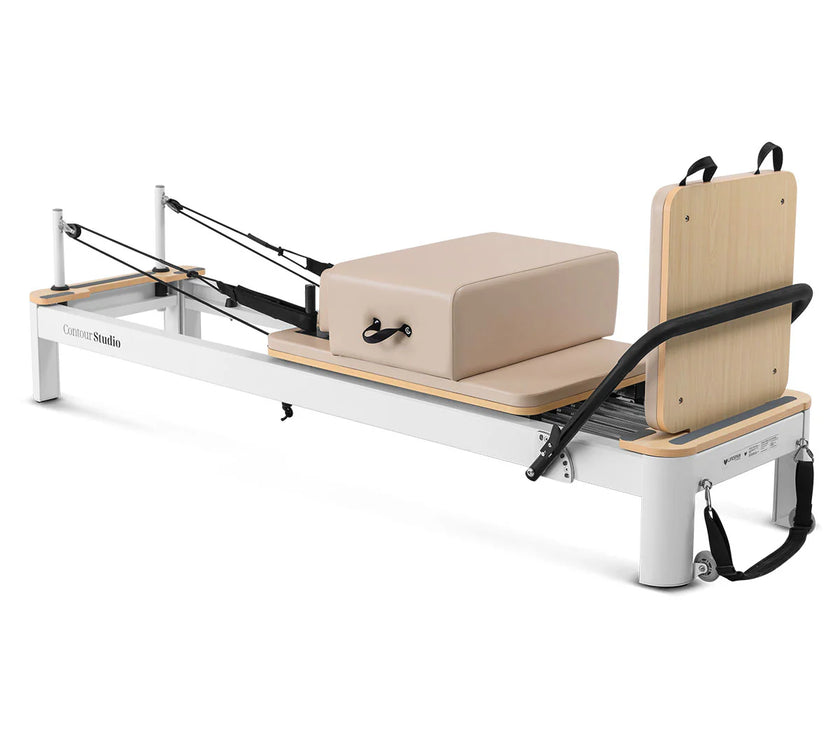 Shop the Contour Studio Pilates Reformer machine. Perform versatile pilates reformer exercises at home or studio with this durable, portable reformer.