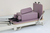 Foldable Hue Pilates Reformer Machine in Mauve