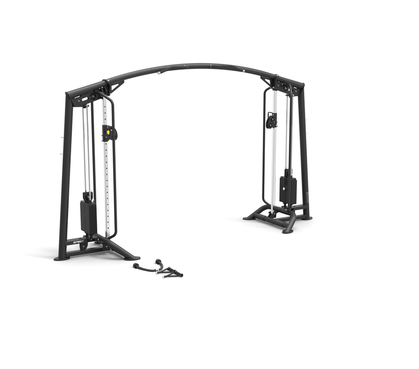Black cable machine gym exercise commercial fitness equipment for strength building 