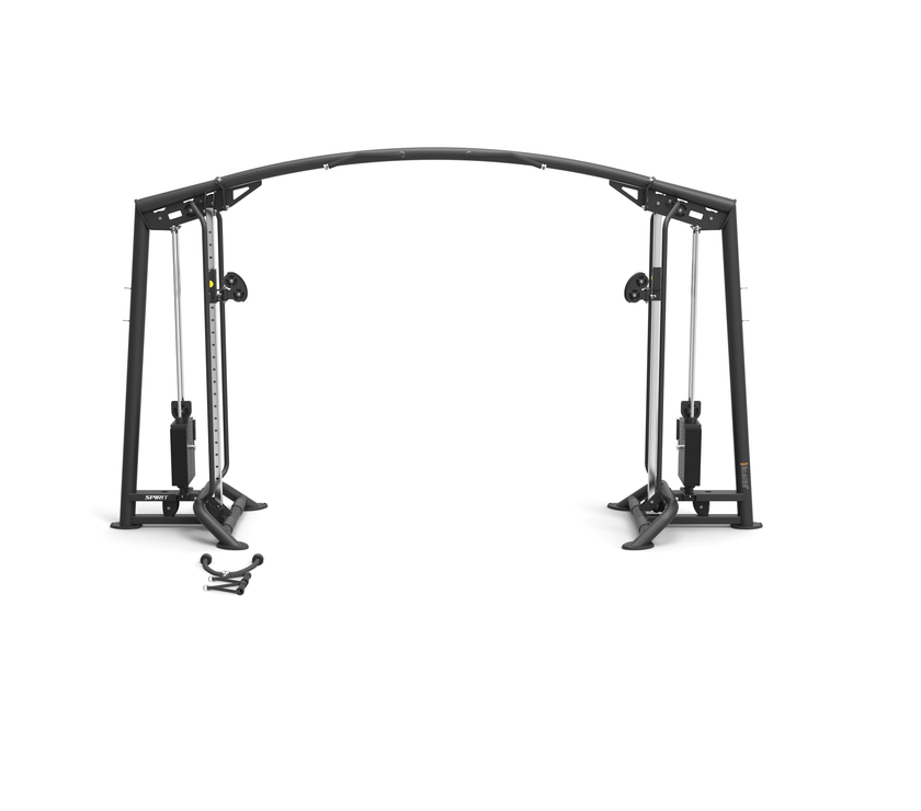 Black cable machine gym exercise commercial fitness equipment for strength building 