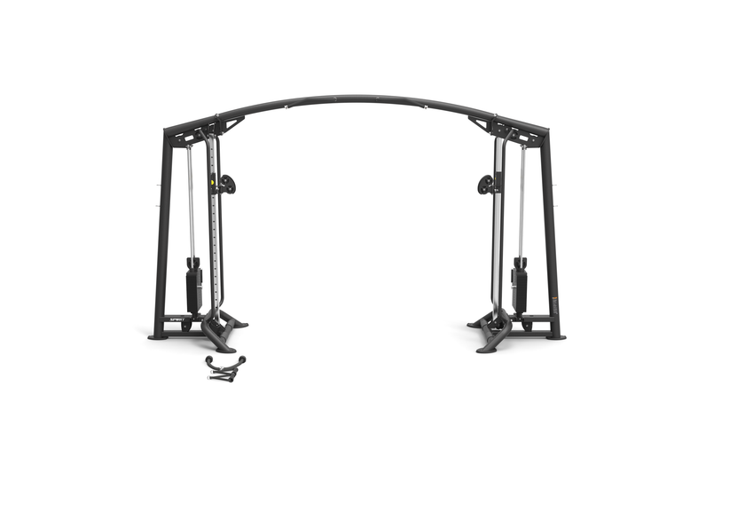 Black cable machine gym exercise commercial fitness equipment for strength building 