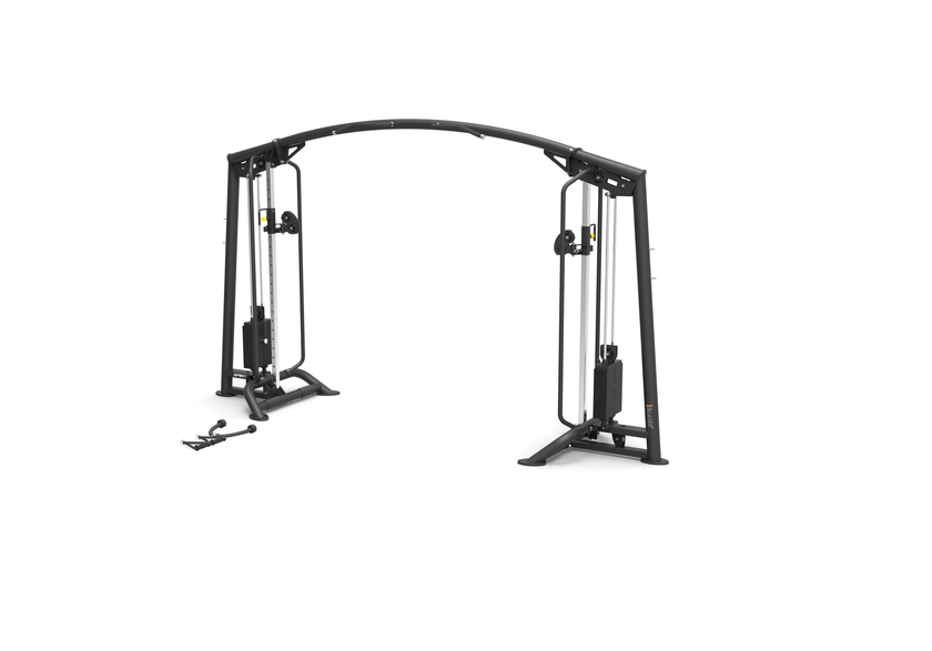 Black cable machine gym exercise commercial fitness equipment for strength building 