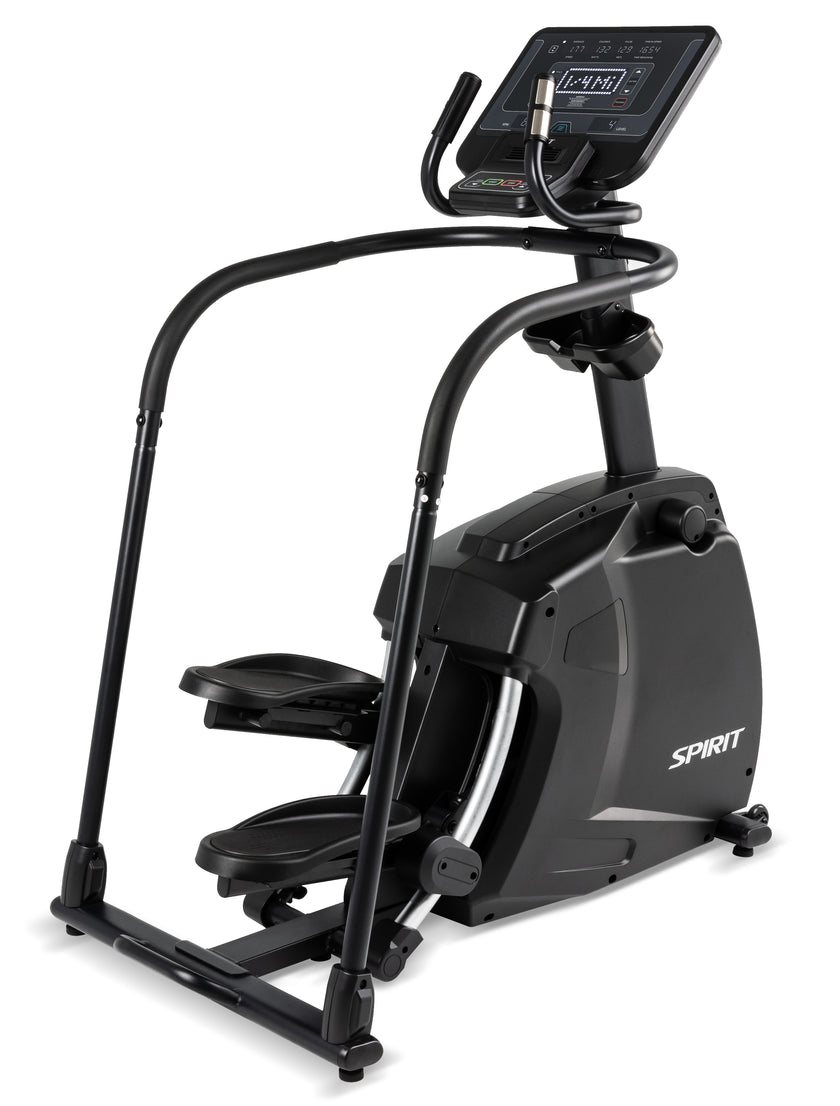Black elliptical trainer machine for home gym fitness bike