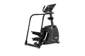 Black elliptical trainer machine for home gym fitness bike