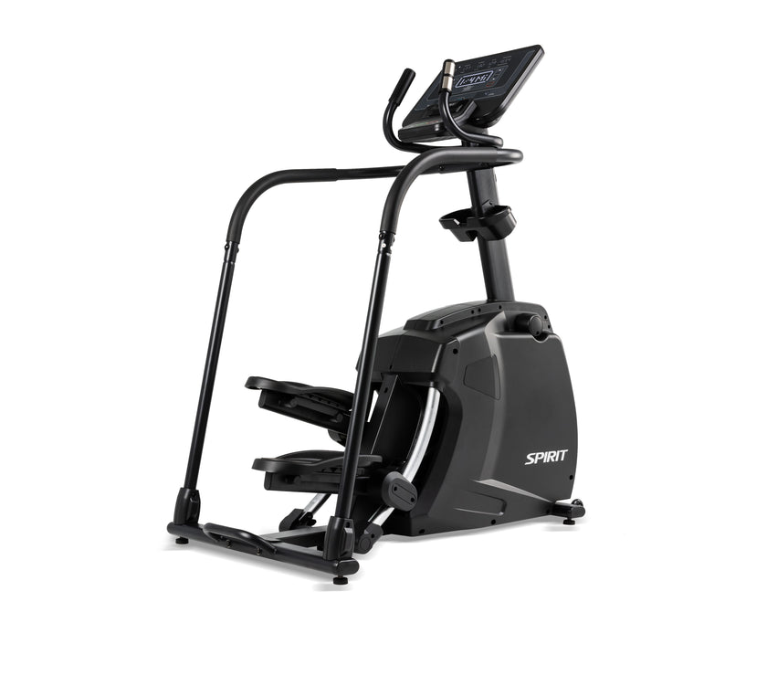 Black elliptical trainer machine for home gym fitness bike