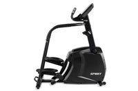 Black elliptical trainer machine for home gym fitness bike