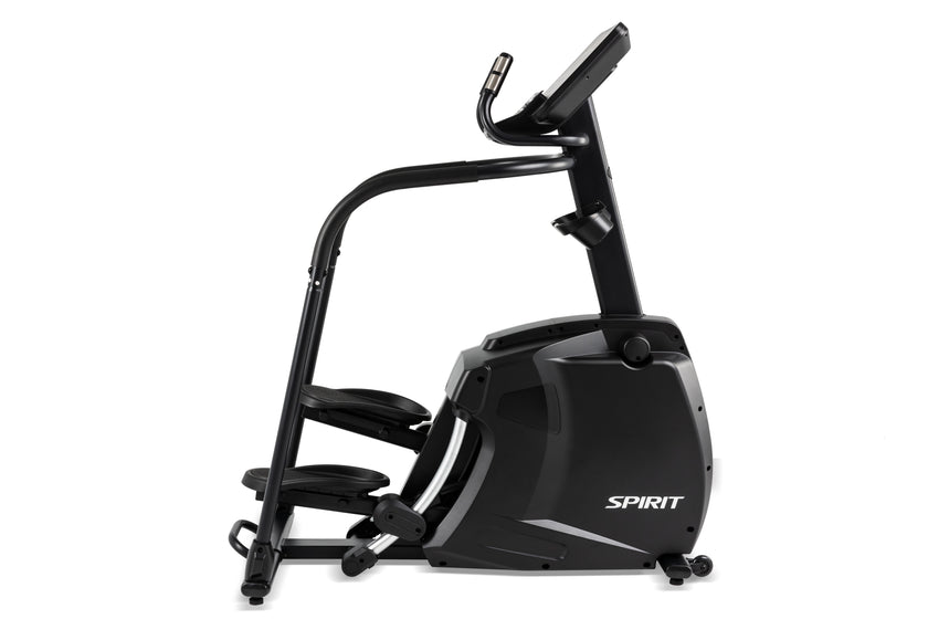 Black elliptical trainer machine for home gym fitness bike