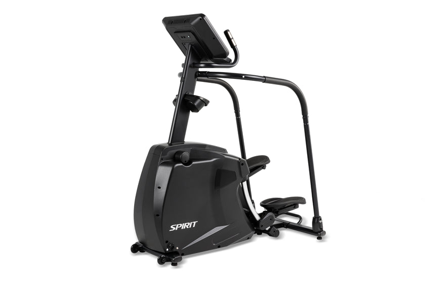 Black elliptical trainer machine for home gym fitness bike