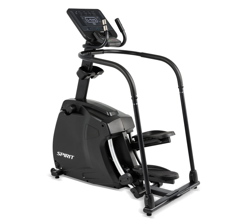 Black elliptical trainer machine for home gym fitness bike