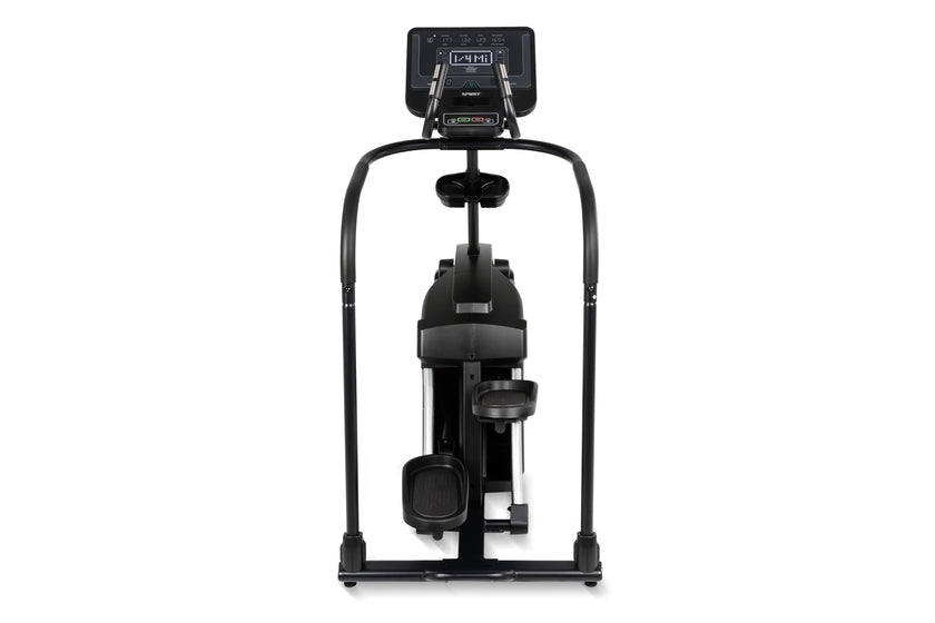 Black elliptical trainer machine for home gym fitness bike