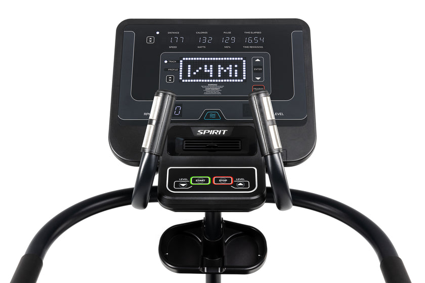 Black elliptical trainer machine for home gym fitness bike