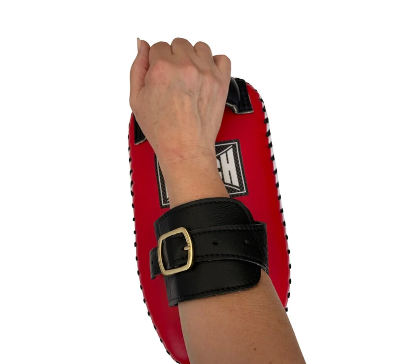 THAI PAD - Siam™ - LEATHER- SINGLE STRAP BUCKLE - RED/WHITE