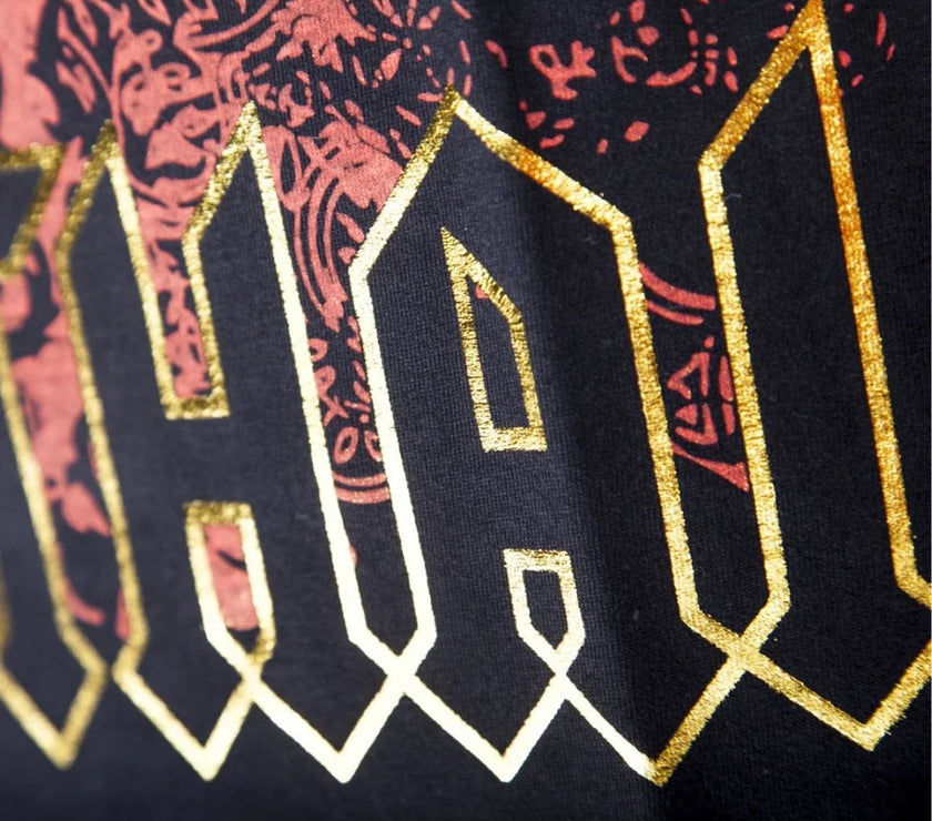 TSHIRT - Punch® COTTON - BLACK/RED