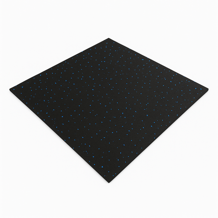 FITLAB 1m x 1m 15mm Thick Commercial Rubber Gym Flooring with Blue Fleck - PRE ORDER