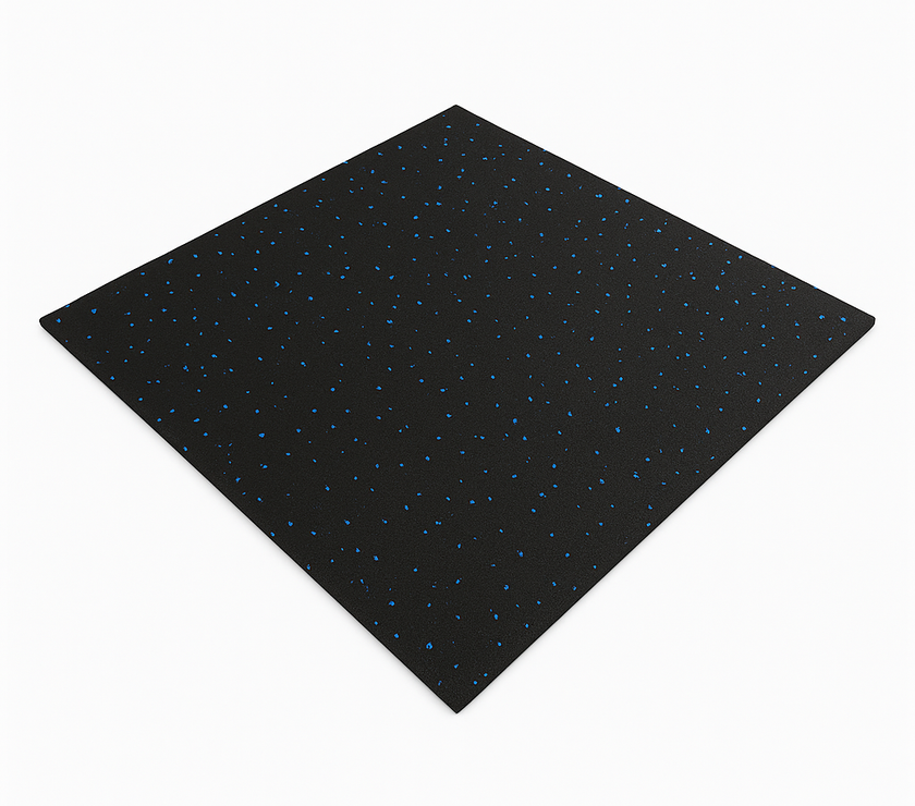 FITLAB 1m x 1m 15mm Thick Commercial Rubber Gym Flooring with Blue Fleck - PRE ORDER
