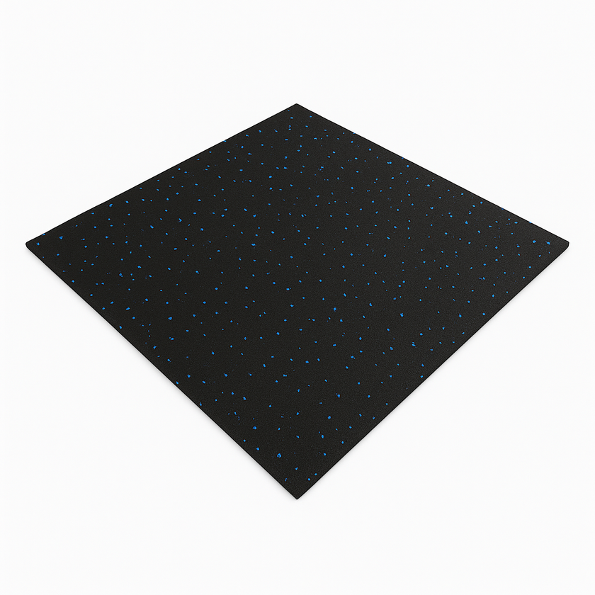 FITLAB 1m x 1m 15mm Thick Commercial Rubber Gym Flooring with Blue Fleck - PRE ORDER