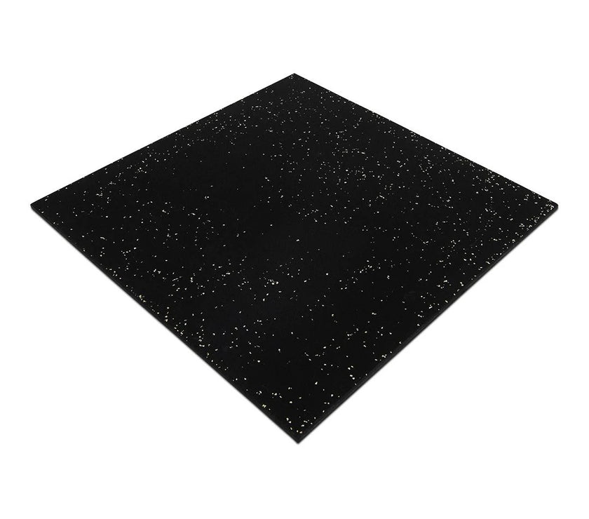 FITLAB 1m x 1m 15mm Thick Commercial Rubber Gym Flooring with White Fleck - PRE ORDER