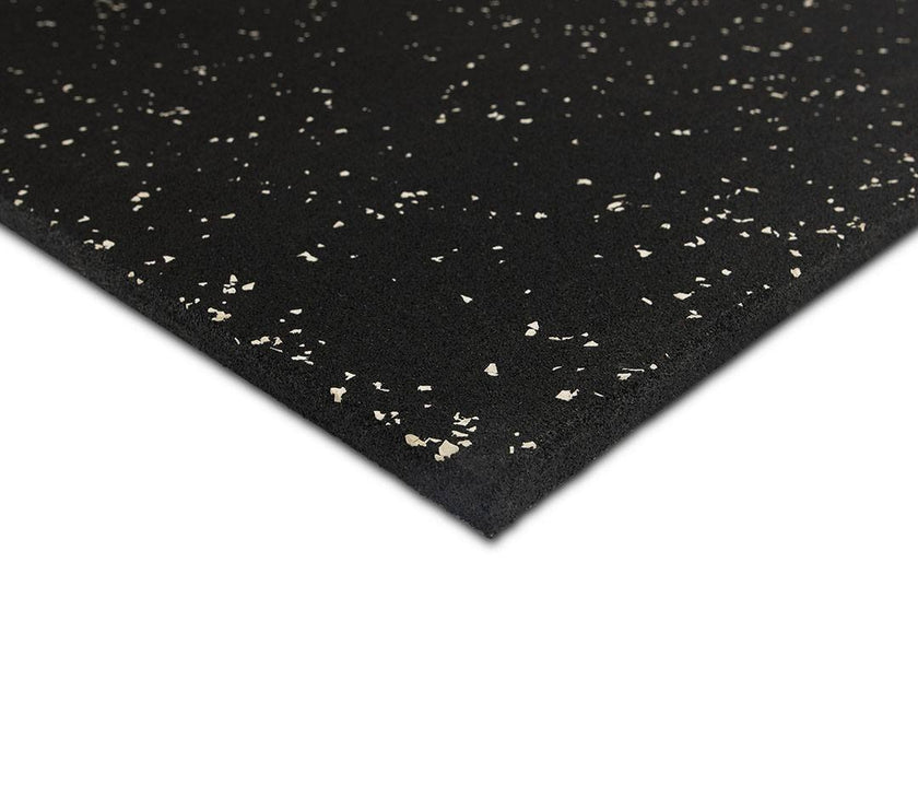 FITLAB 1m x 1m 15mm Thick Commercial Rubber Gym Flooring with White Fleck - PRE ORDER
