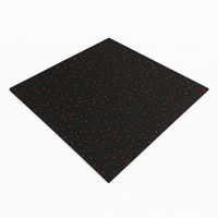 FITLAB 1m x 1m 15mm Thick Commercial Rubber Gym Flooring with Red Fleck - PRE ORDER