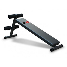 Bodyworx C306 Sit Up Bench, foldable, designed for abs workout with padded areas for comfort.