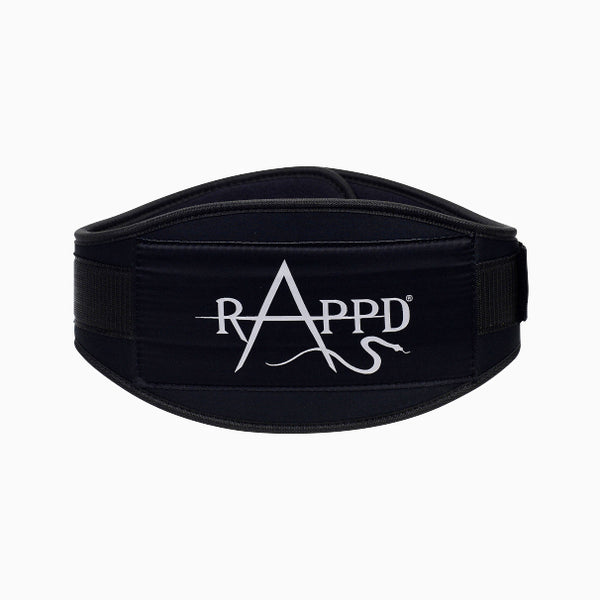 Rappd - 4 Inch Black Neoprene Weightlifting Belt