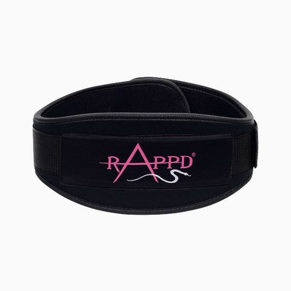 Rappd - 4 Inch Pink Neoprene Weightlifting Belt